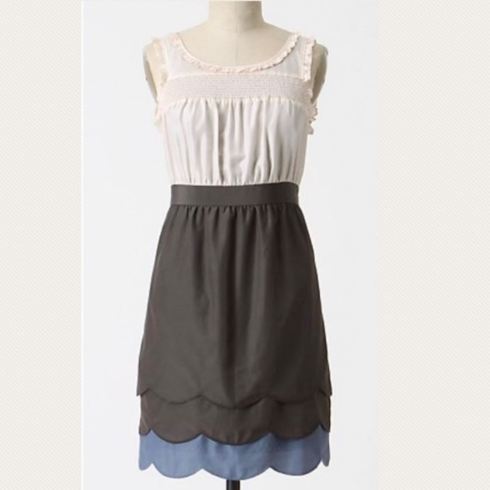 Anthropologie Maeve Silk Horizon Line Dress